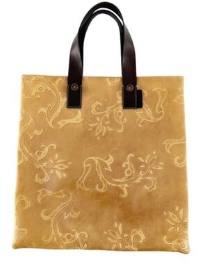 Falor Leather Embossed Tote Bag - AS IS